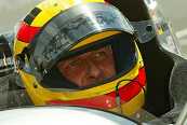 Frank Biela before heading onto the track during Friday's test session