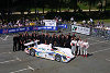 Champion Audi team at scrutineering with the driver line up of Didier Theys,  Ralf Kelleners and Johnny Herbert.