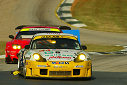 The #24 Alex Job Racing Porsche won the GT class