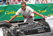 Tom Kristensen and the 16 cylinder eninge of the Auto Union Type C