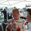 Johnny Herbert and a fan