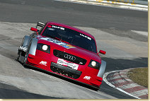 The Abt-Audi TT-R für the 24 Hour race during a test race in March