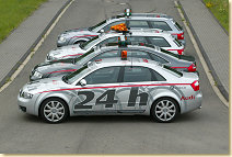 The Official Cars of quattro GmbH für the Nürburgring 24 Hour race
