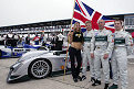 Audi Sport UK drivers Jonny Kane, Perry McCarthy and Mika Salo (from right) before the start