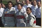 The Audi drivers (#2): Rinaldo Capello, Christian Pescatori, Laurent Aiello (from left)