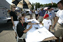 Marco Werner and Frank Biela during the autograph session