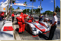 Emanuele Pirro during a pit stop