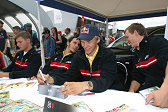 Audi drivers Martin Tomczyk, Laurent Aiello, Mattias Ekström and Peter Terting (from left)