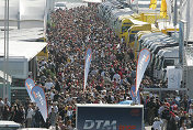 Crowds in the paddock