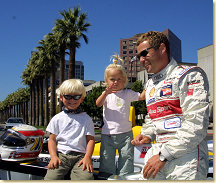 Tom Kristensen with his children