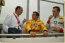 Head of Audi Sport Dr Wolfgang Ullrich, Christian Abt, Audi Junior Peter Terting (from left)