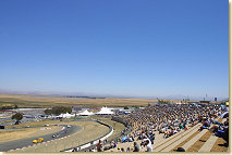 A big crowd watch the ALMS Sears Point under the California sunshine