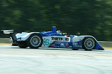 James Weaver drives the #16 Dyson Racing Lola-MG at Road Atlanta. Weaver unofficially broke the track qualifying record for the LMP 675 class during Wednesday's open test for the American Le Mans Series.