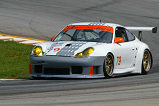 The Atlanta-based J3 Racing Porsche makes laps at Road Atlanta during the American Le Mans Series open test on Wednesday. David Murry of Cumming, Ga., and Justin Jackson of Buford, Ga., will drive the local car at their home track in the June 27-29 Chevy Grand Prix of Atlanta.