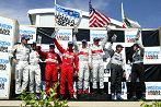 The podium at Laguna Seca