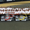 The Audi team for the 24 Hours of Le Mans 2002 (including Audi Sport Japan Team Goh)