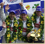 The Le Mans winners - Emanuele Pirro, Tom Kristensen and Frank Biela