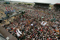 The winners ceremony at Le Mans