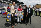 Champ car boss Erik Kalkhoven (2nd from left) with Head of Audi Motorsport Dr Wolfgang Ullrich