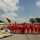 The Audi team before the start