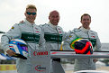 Audi Sport UK drivers at Sebring: Mika Salo, Perry McCarthy and Jonny Kane (from left)