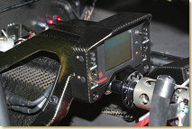 View into the cockpit of the Audi A4 DTM