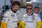 Teammates Dale Earnhardt, Jr. (R) and Boris Said