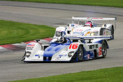 The two fastest cars in Friday's test session at Mid-Ohio  were the #16 Dyson Racing Lola-MG and the #38 Champion Audi R8