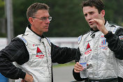 Miracle Motorsports drivers John Macaluso (L) and Ian James