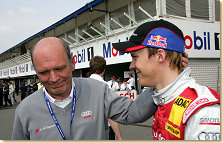 Head of Audi Motorsport Dr Wolfgang Ullrich and Martin Tomczyk