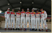 The eight Audi works drivers in the DTM