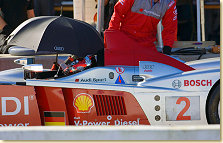 Rinaldo Capello at the wheel of the Audi R10